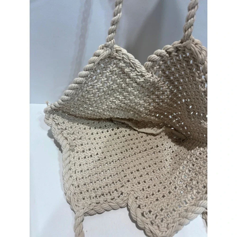 Universal Thread Macrame Purse Fringe Boho Cotton new